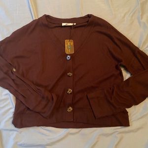 Maroon cardigan/shirt